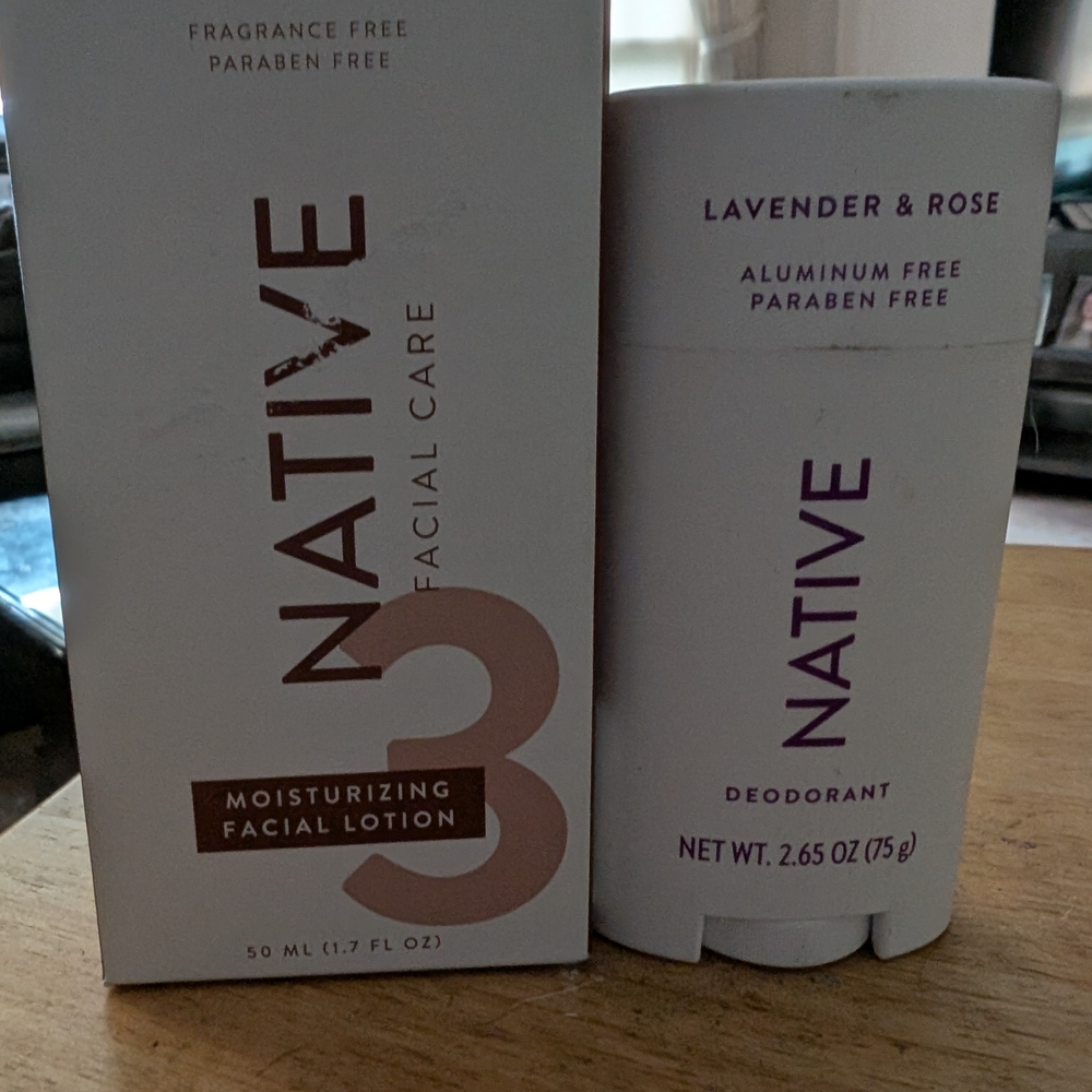 Native Lavender & Rose Deodorant and Facial Lotion Set